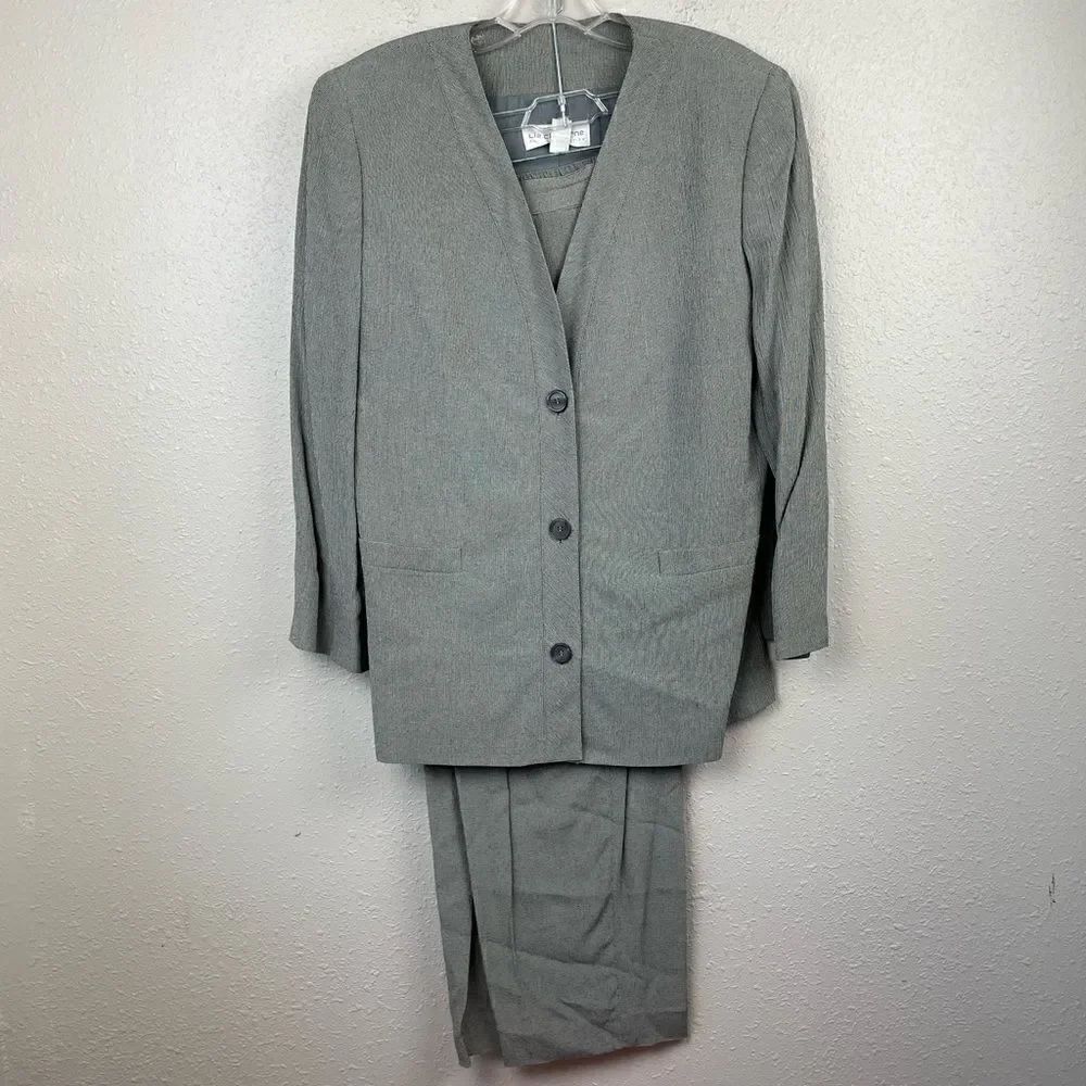 Liz Claiborne Petite Matching Dress Jacket and Cropped Pants Size 12 Petite EUC